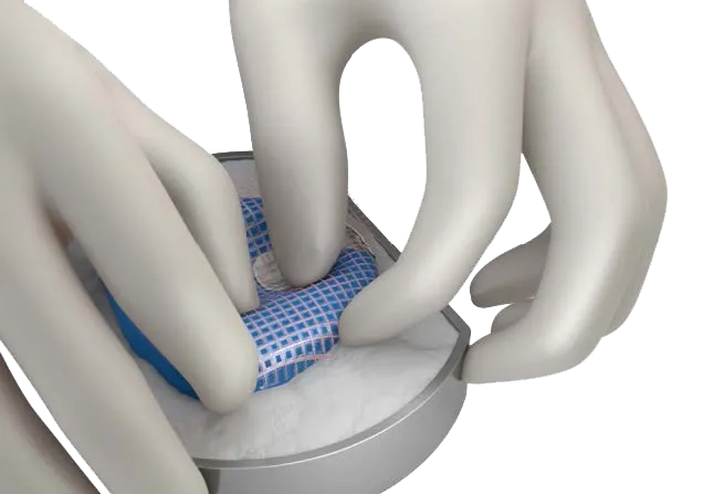 Dentapreg® MESH fiber preparation for customized dental reinforcement solutions.